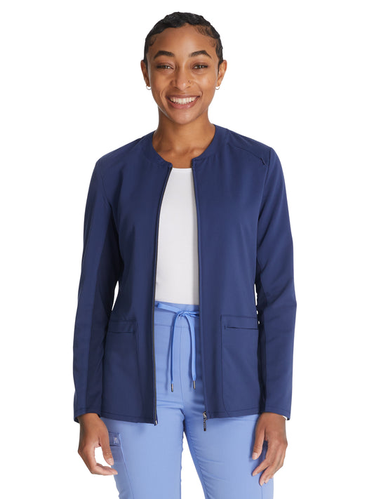 Women's Zip Front Scrub Jacket