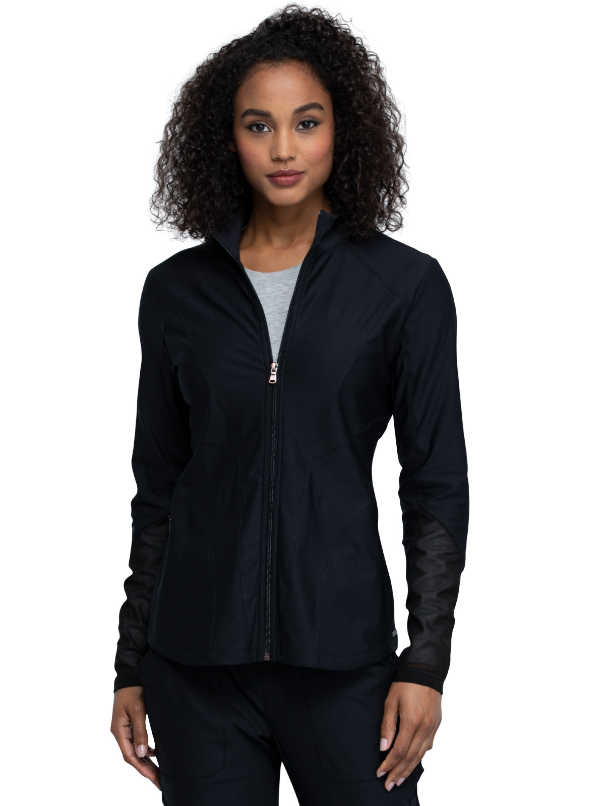 Women's Mock Neck Zip Front Jacket