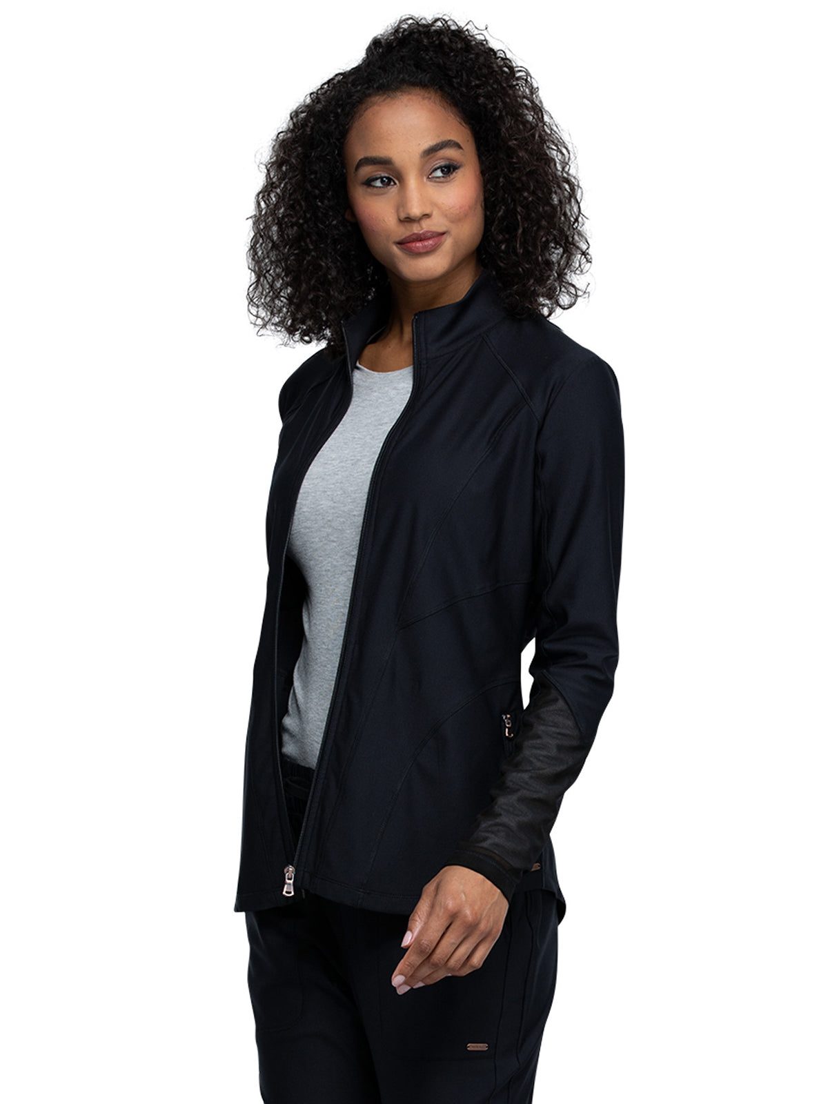 Women's Mock Neck Zip Front Jacket