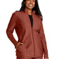 Women's Mock Neck Zip Front Scrub Jacket