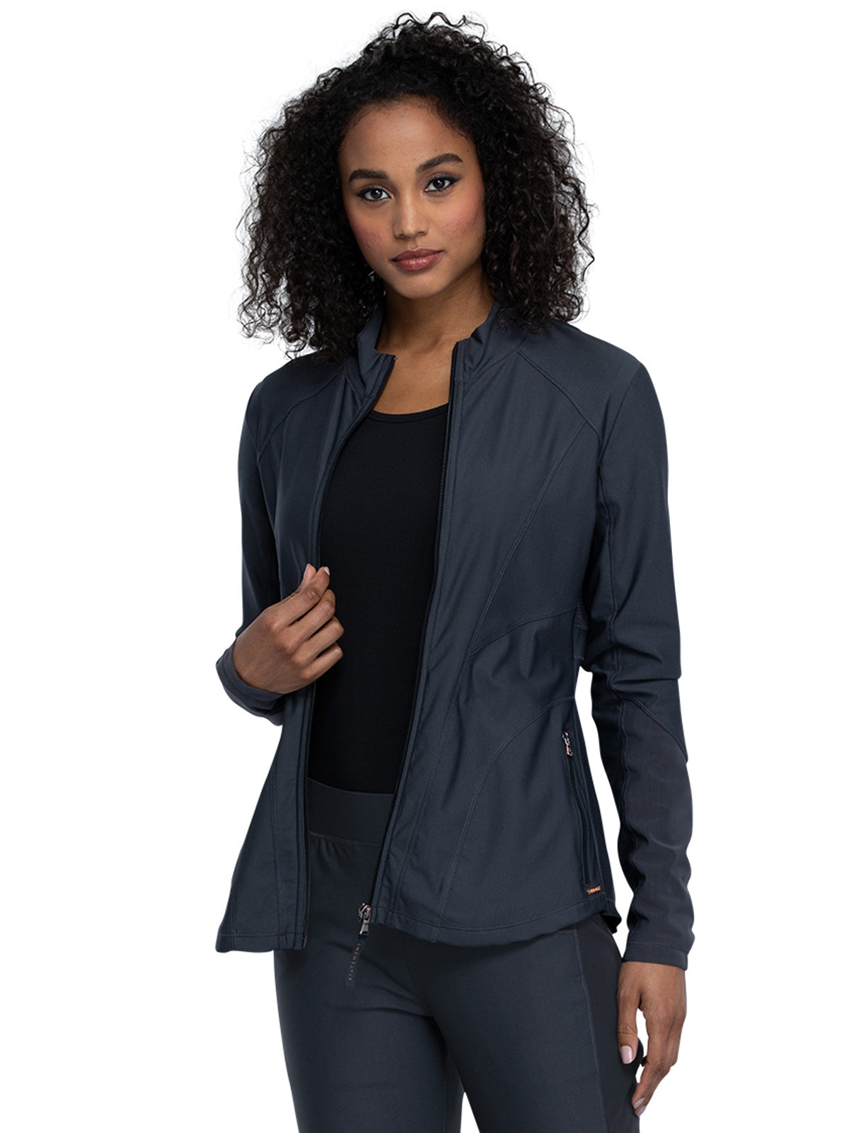 Women's Mock Neck Zip Front Jacket