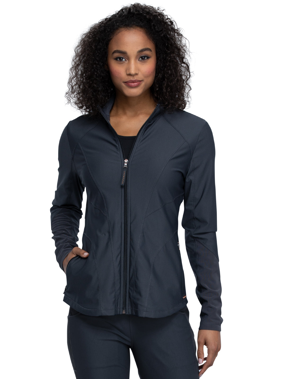 Women's Mock Neck Zip Front Jacket