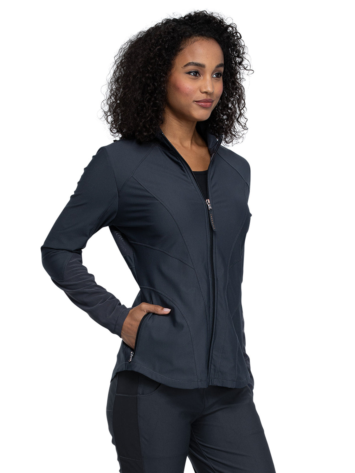 Women's Mock Neck Zip Front Jacket