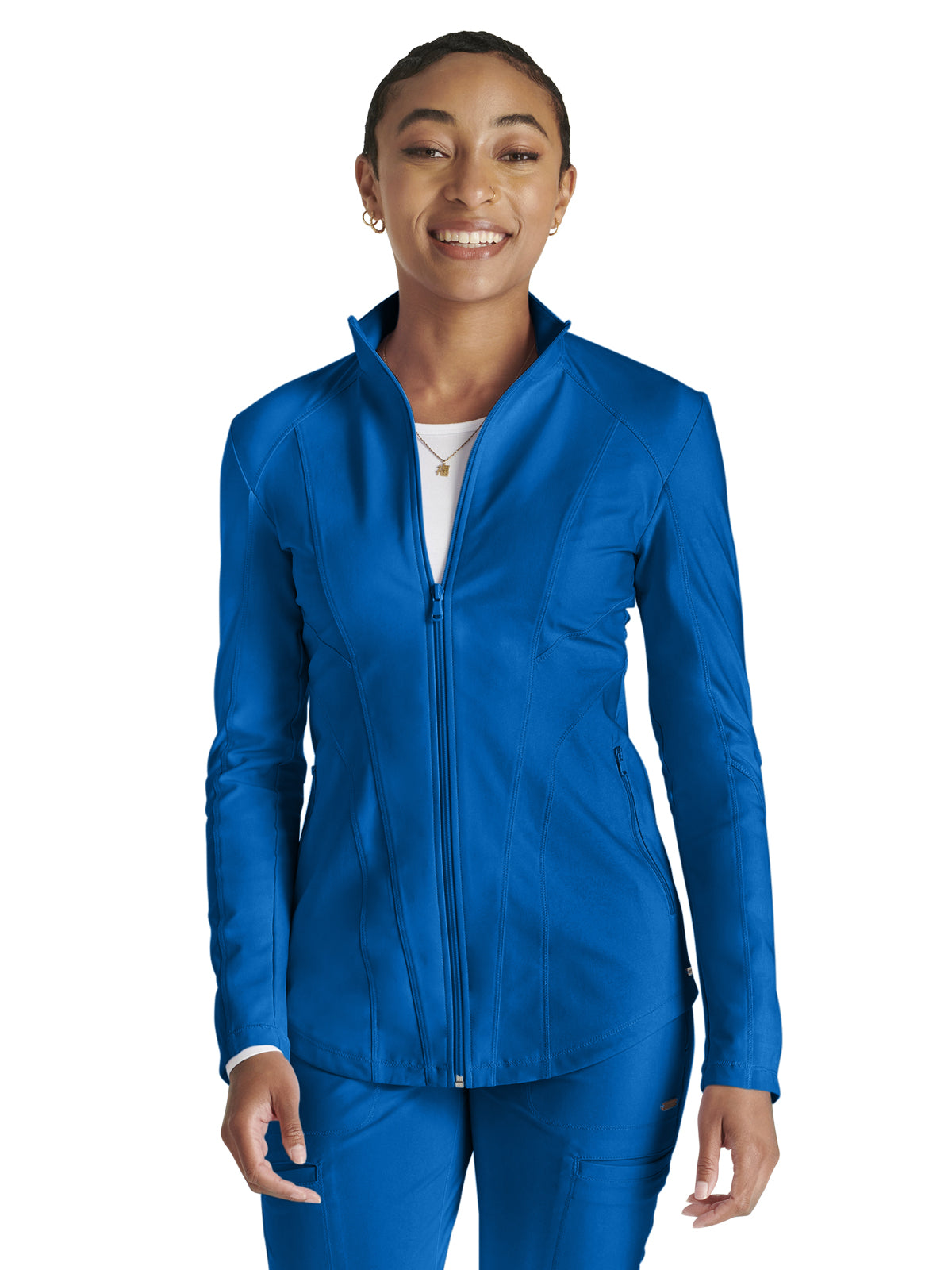 Women's Mock Neck Zip Front Jacket