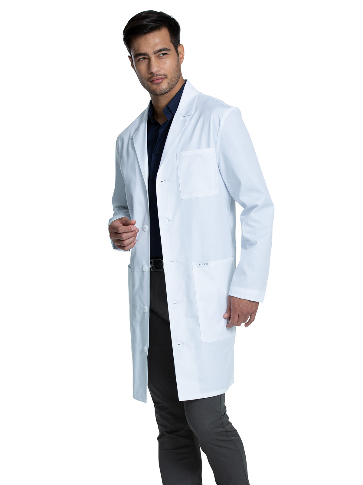 Men's Three-Pocket 38" Full-Length Lab Coat