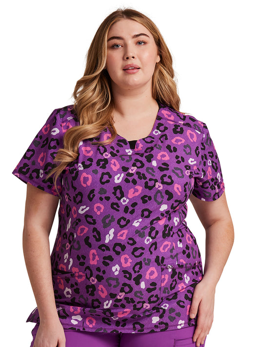 Women's Round Neck Print Top