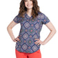 Women's V-Neck Print Top