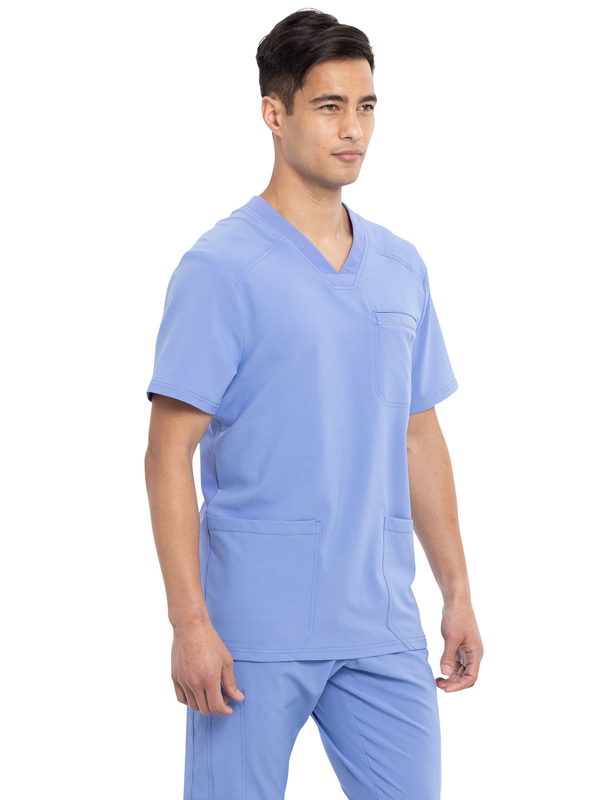 Men's Four-Pocket V-Neck Scrub Top