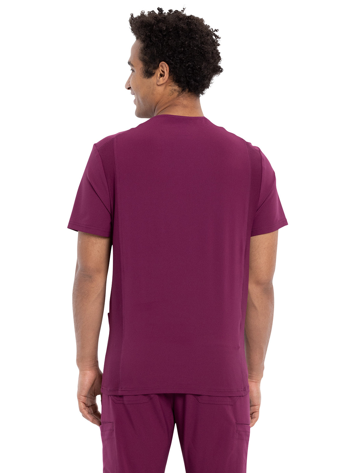 Men's Four-Pocket V-Neck Scrub Top