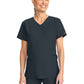 Women's 2-Pocket Maternity V-Neck Top - CK701A - Pewter