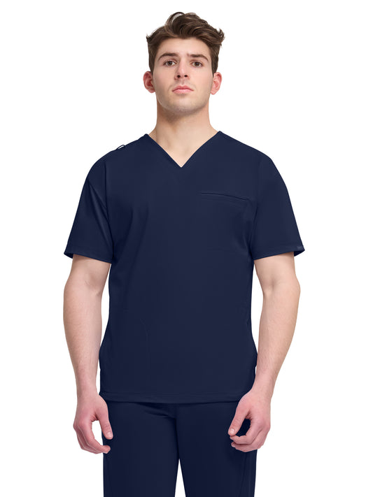 Men's 3-Pocket V-Neck Top - CK729 - Navy