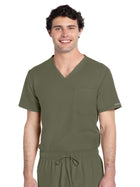Unisex 1-Pocket V-Neck Top - CK778A - Olive
