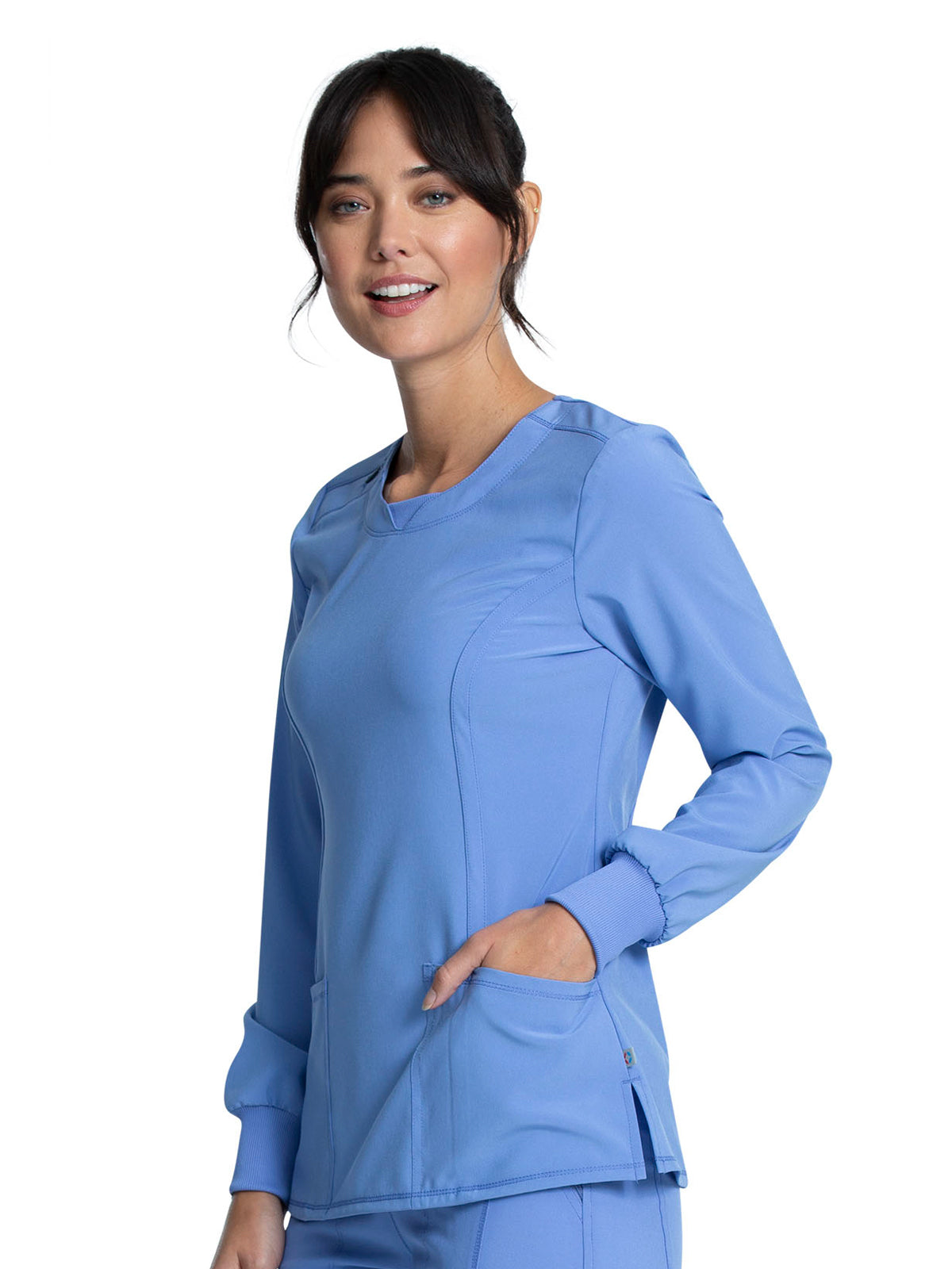 Women's 3 Pocket Long Sleeve V-Neck Top