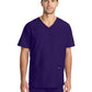 Men's 3-Pocket Tuck-In V-Neck Top - CK783A - Grape