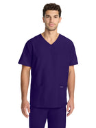 Men's 3-Pocket Tuck-In V-Neck Top - CK783A - Grape