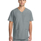 Men's 3-Pocket Tuck-In V-Neck Top - CK783A - Grey