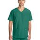 Men's 3-Pocket Tuck-In V-Neck Top - CK783A - Hunter Green