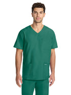 Men's 3-Pocket Tuck-In V-Neck Top - CK783A - Hunter Green