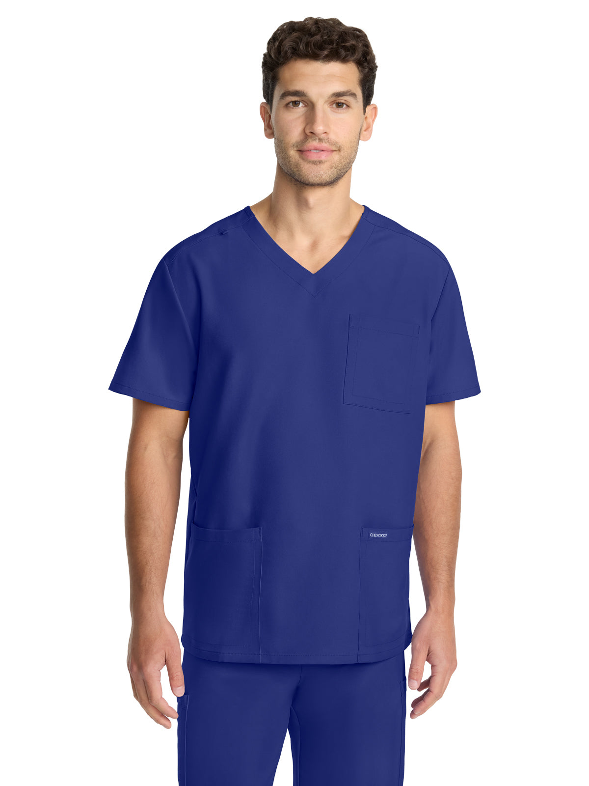 Men's 3-Pocket Tuck-In V-Neck Top - CK783A - Navy