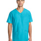 Men's 3-Pocket Tuck-In V-Neck Top - CK783A - Turquoise