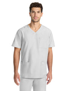 Men's 3-Pocket Tuck-In V-Neck Top - CK783A - White