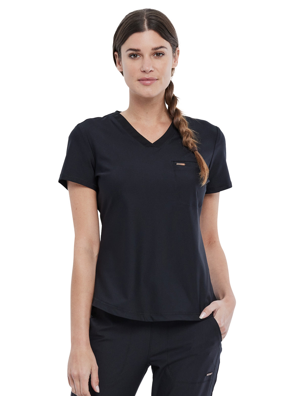 Women's 1-Pocket Tuckable V-Neck Top