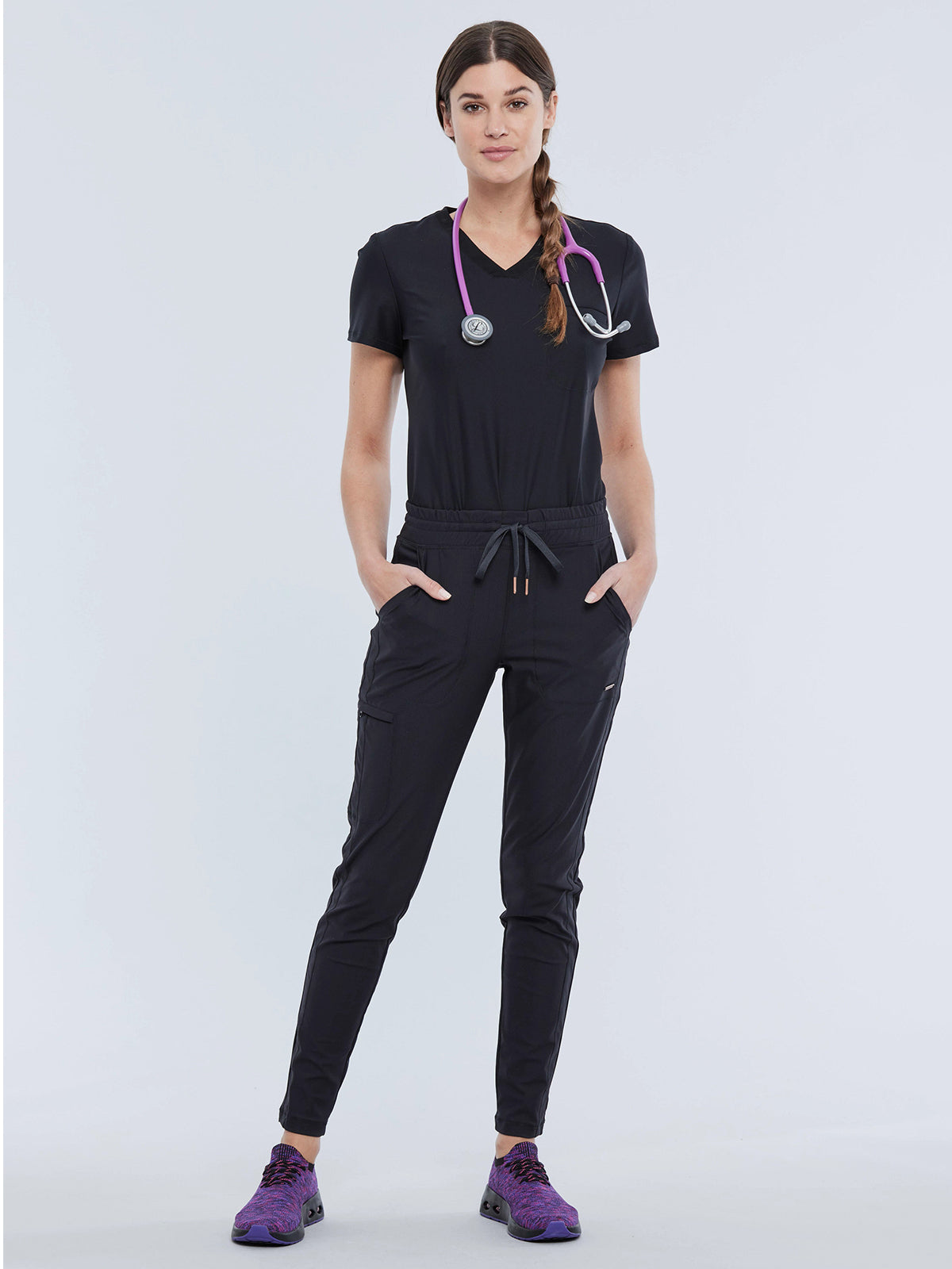 Women's 1-Pocket Tuckable V-Neck Scrub Top