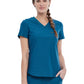 Women's 1-Pocket Tuckable V-Neck Top - CK819 - Caribbean Blue