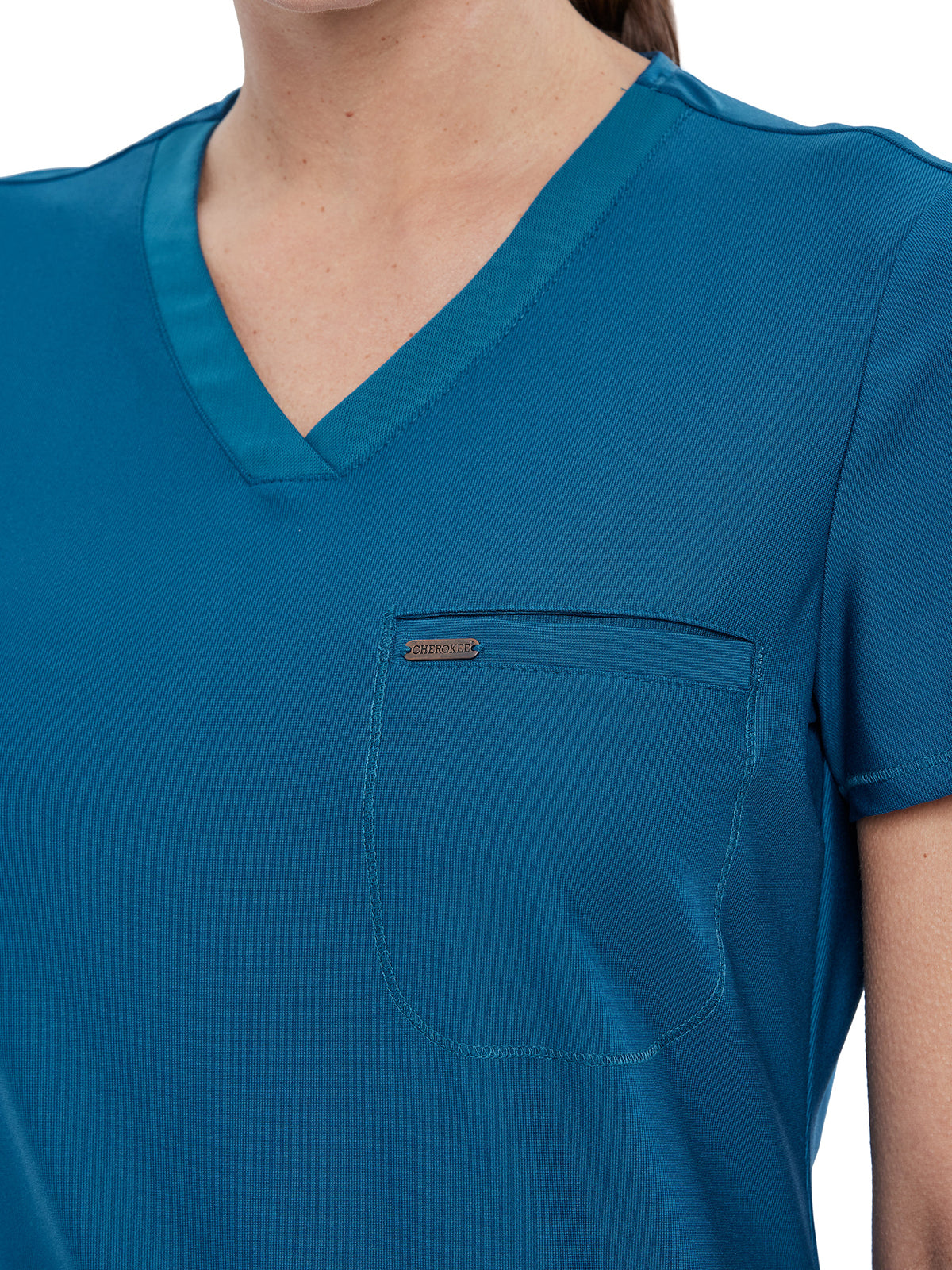 Women's 1-Pocket Tuckable V-Neck Scrub Top