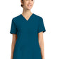 Women's 2-Pocket V-Neck Top - CK832 - Caribbean Blue