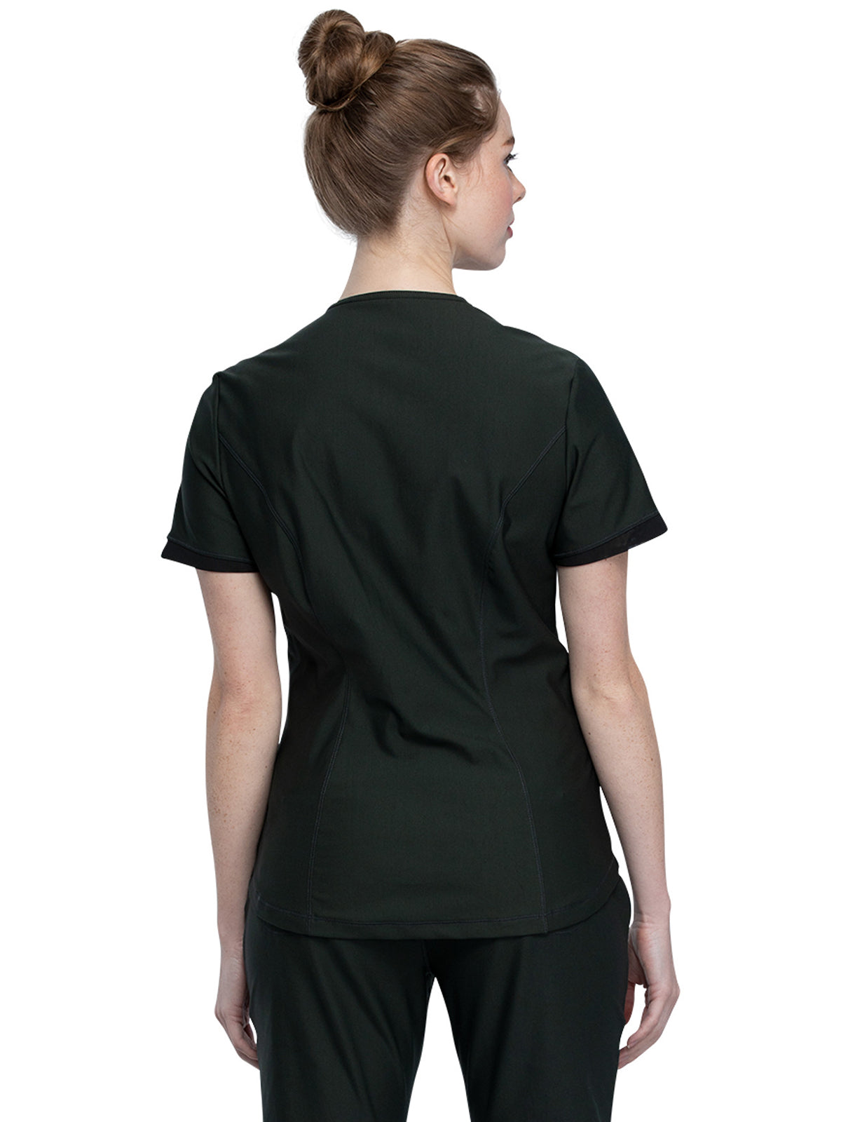 Women's Curved Hemline V-Neck Scrub Top