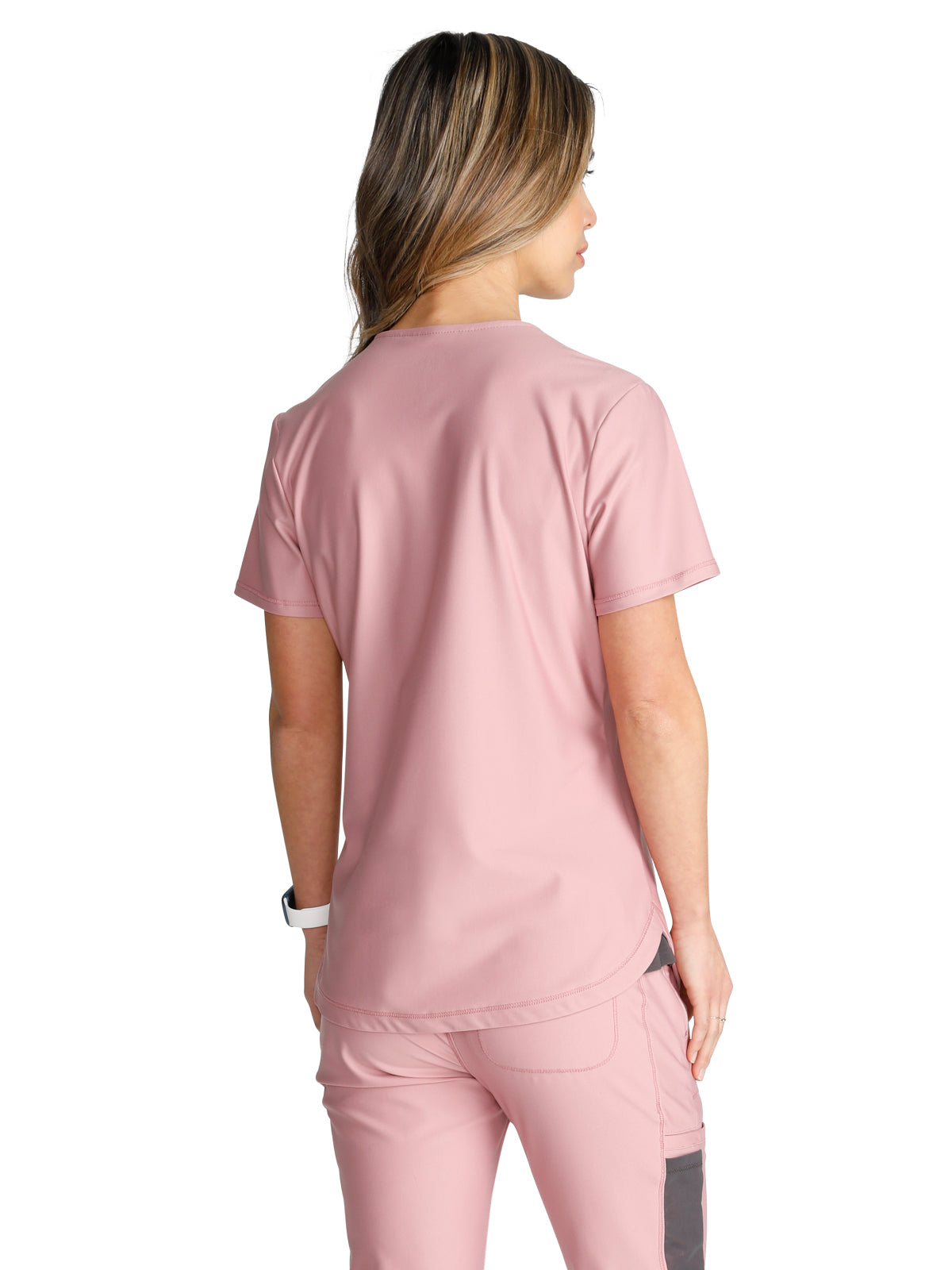 Women's 2-Pocket Contemporary V-Neck Top