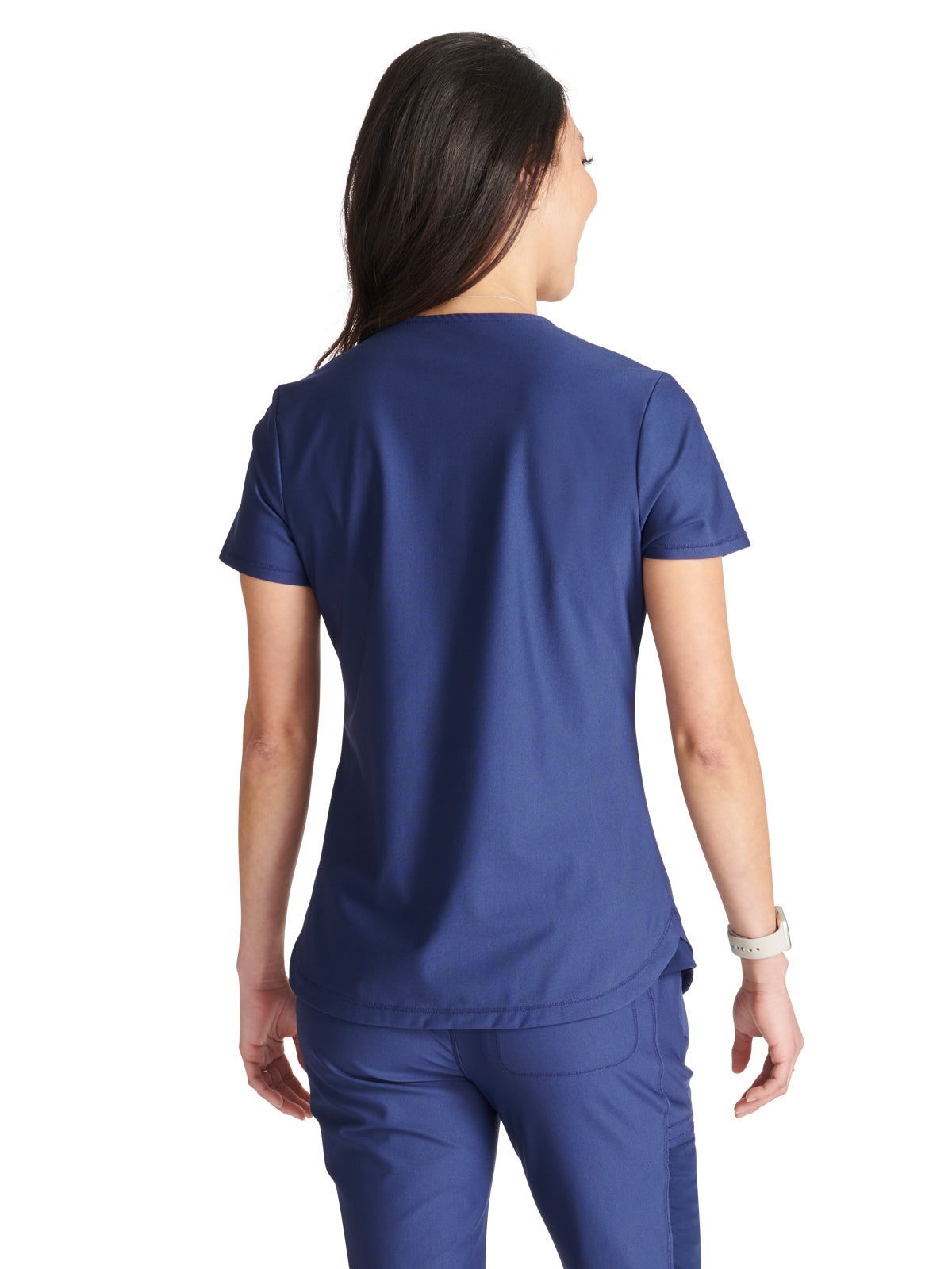 Women's 2-Pocket Contemporary V-Neck Top