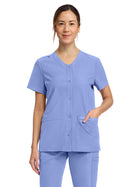 Women's 2-Pocket Snap-Front Top - CK844A - Ciel