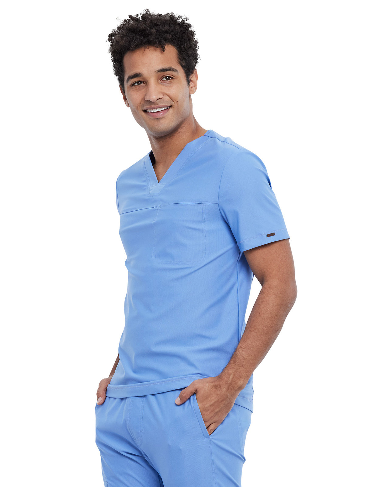 Men's Contouring Tuckable V-Neck Scrub Top