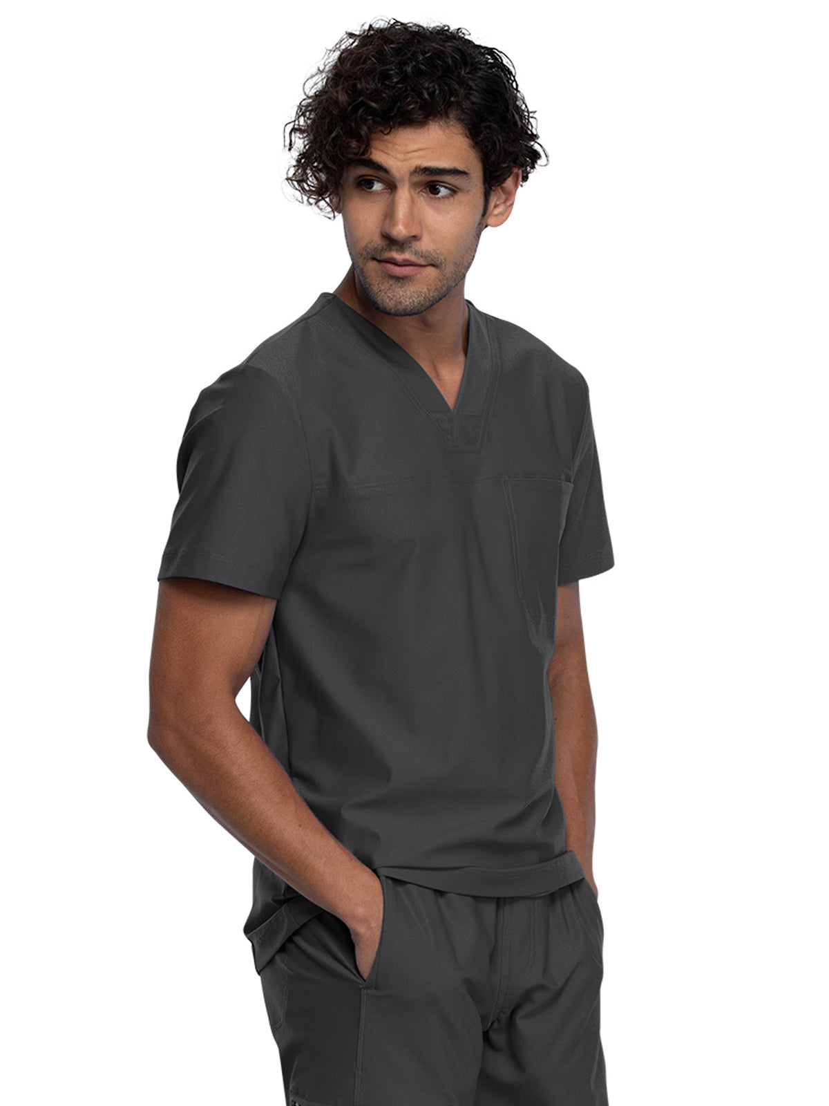 Men's Contouring Tuckable V-Neck Scrub Top