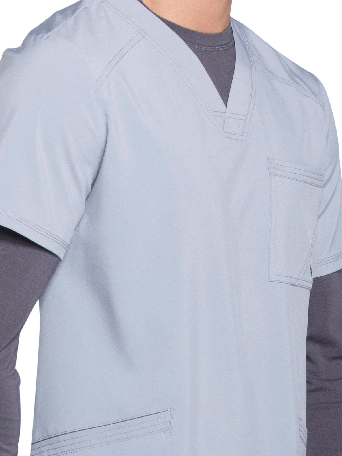 Men's Three-Pocket V-Neck Scrub Top