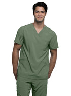 Men's 3-Pocket V-Neck Top - CK900A - Olive