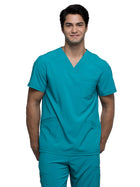 Men's 3-Pocket V-Neck Top - CK900A - Teal Blue
