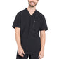 Men's 2-Pocket Tuckable V-Neck Top - CK910A - Black