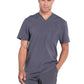 Men's 2-Pocket Tuckable V-Neck Top - CK910A - Pewter