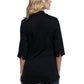 Women's Mandrin Collar V-Neck Zip Front Tunic