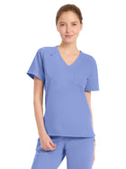 Women's 1-Pocket Tuck-In V-Neck Top - CK954A - Ciel