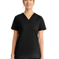 Women's 1-Pocket V-Neck Top - CK963 - Black