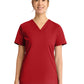 Women's 1-Pocket V-Neck Top - CK963 - Red