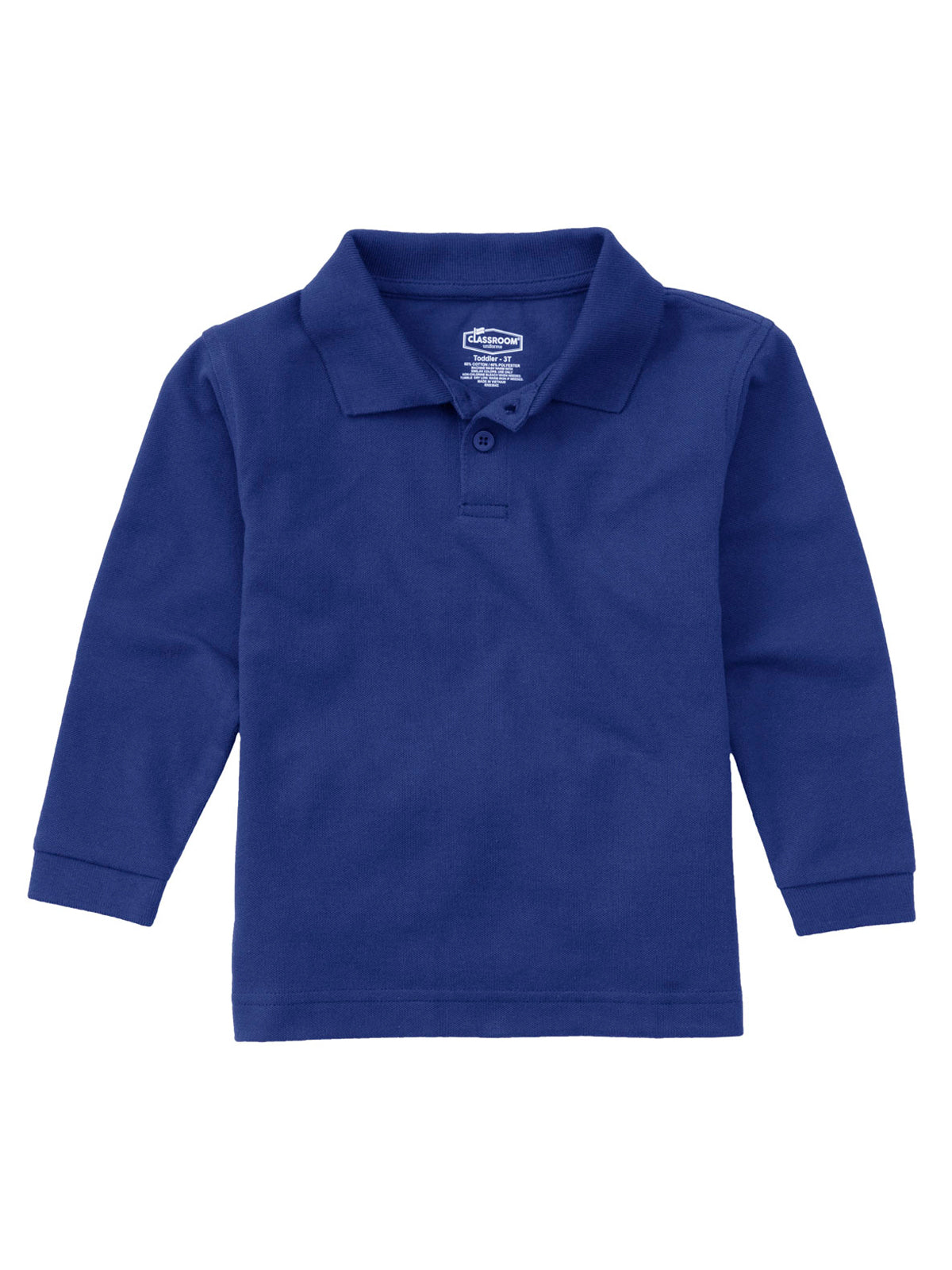 Children's Unisex Long Sleeve Pique Polo