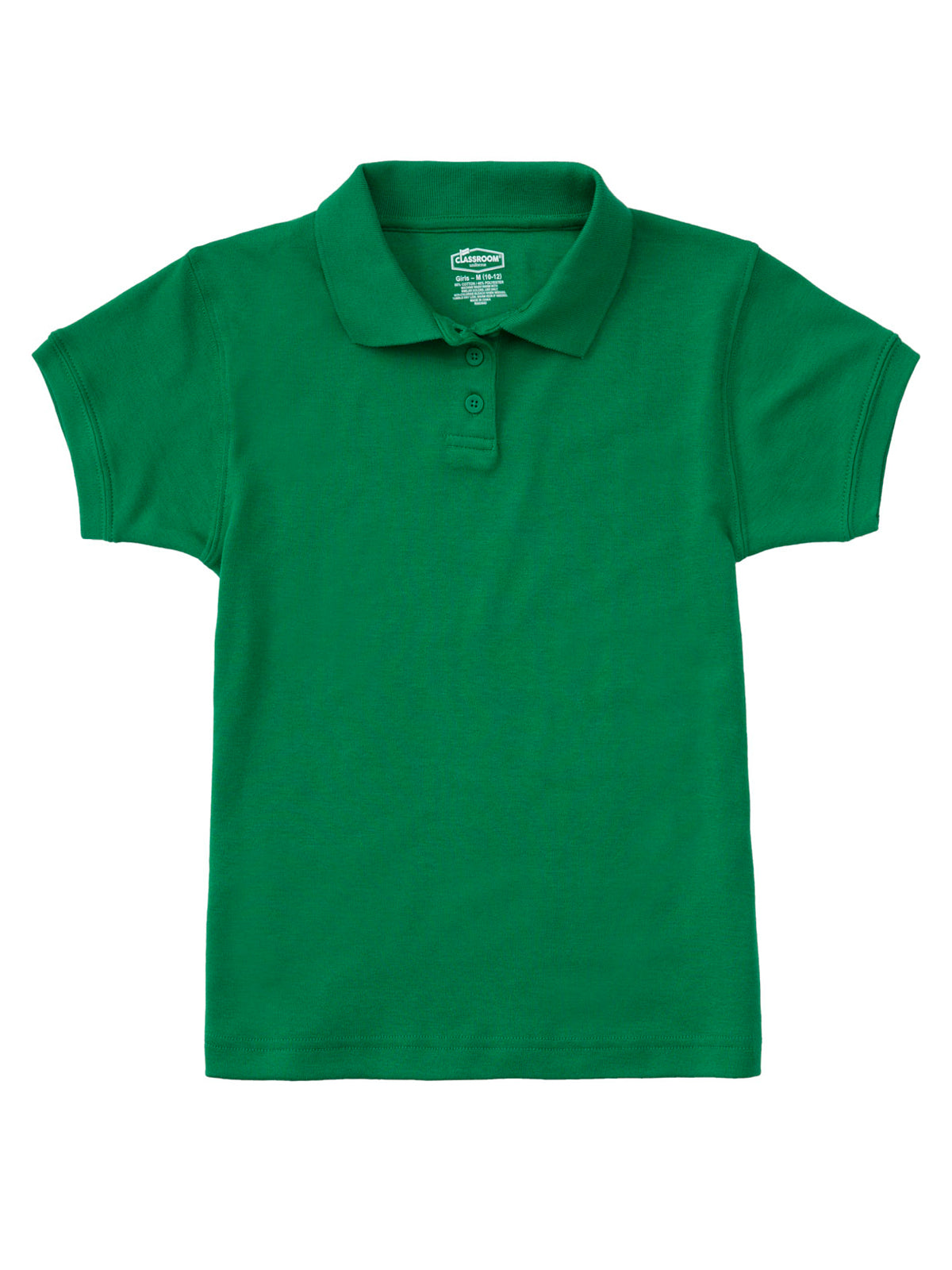 Junior Girls' Short Sleeve Fitted Interlock Polo