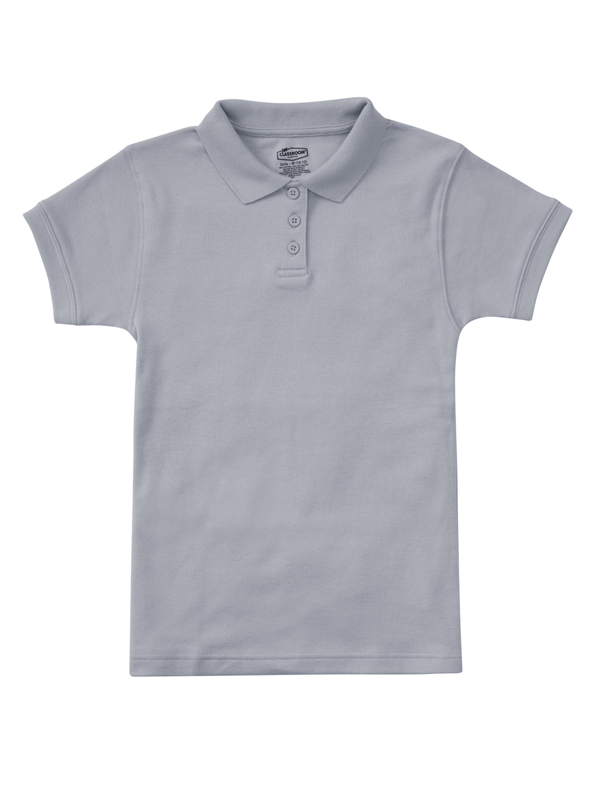 Girls' Short Sleeve Fitted Interlock Polo