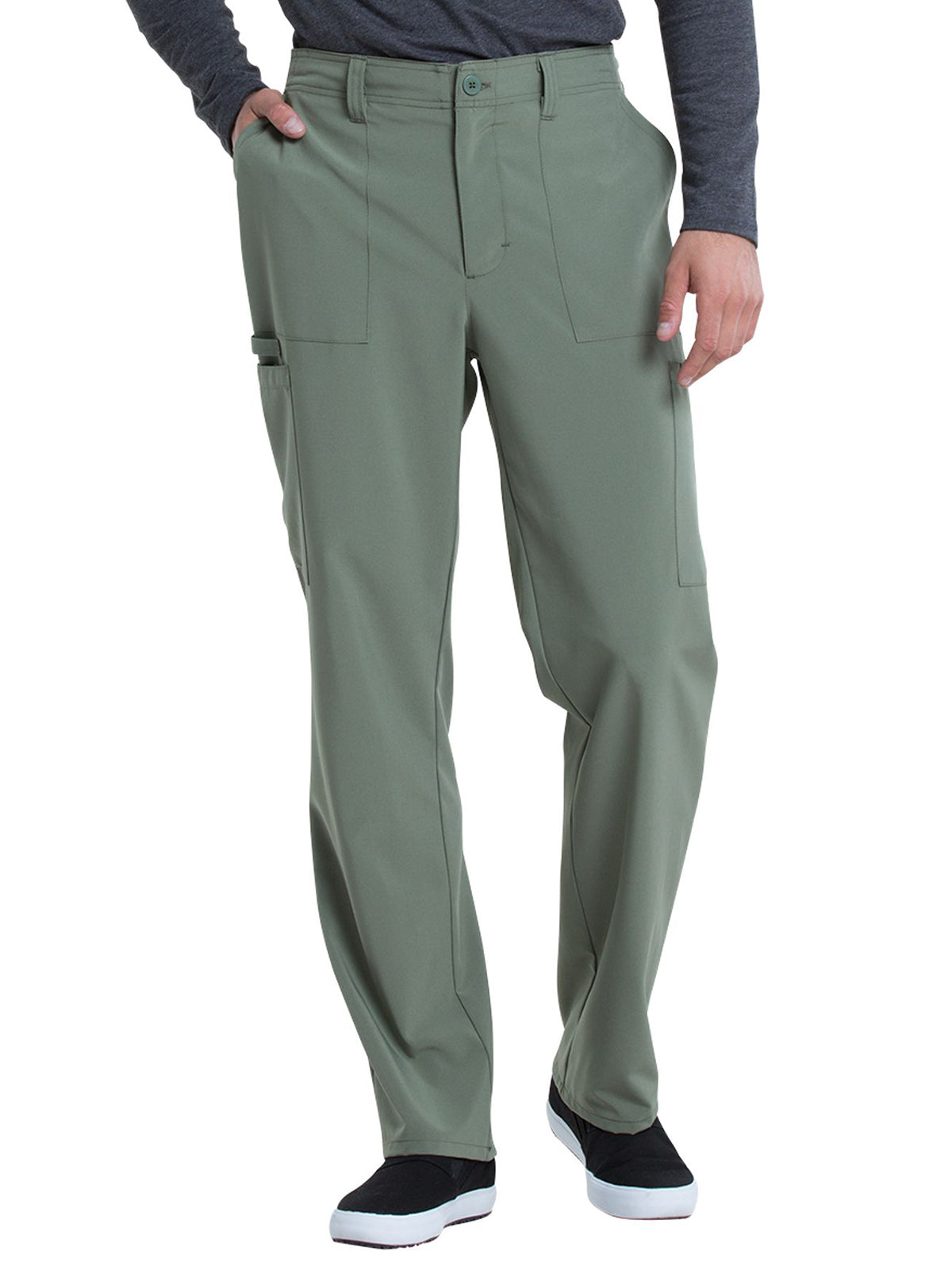 Men's 6-Pocket Natural Rise Drawstring Pant - DK015 - Olive