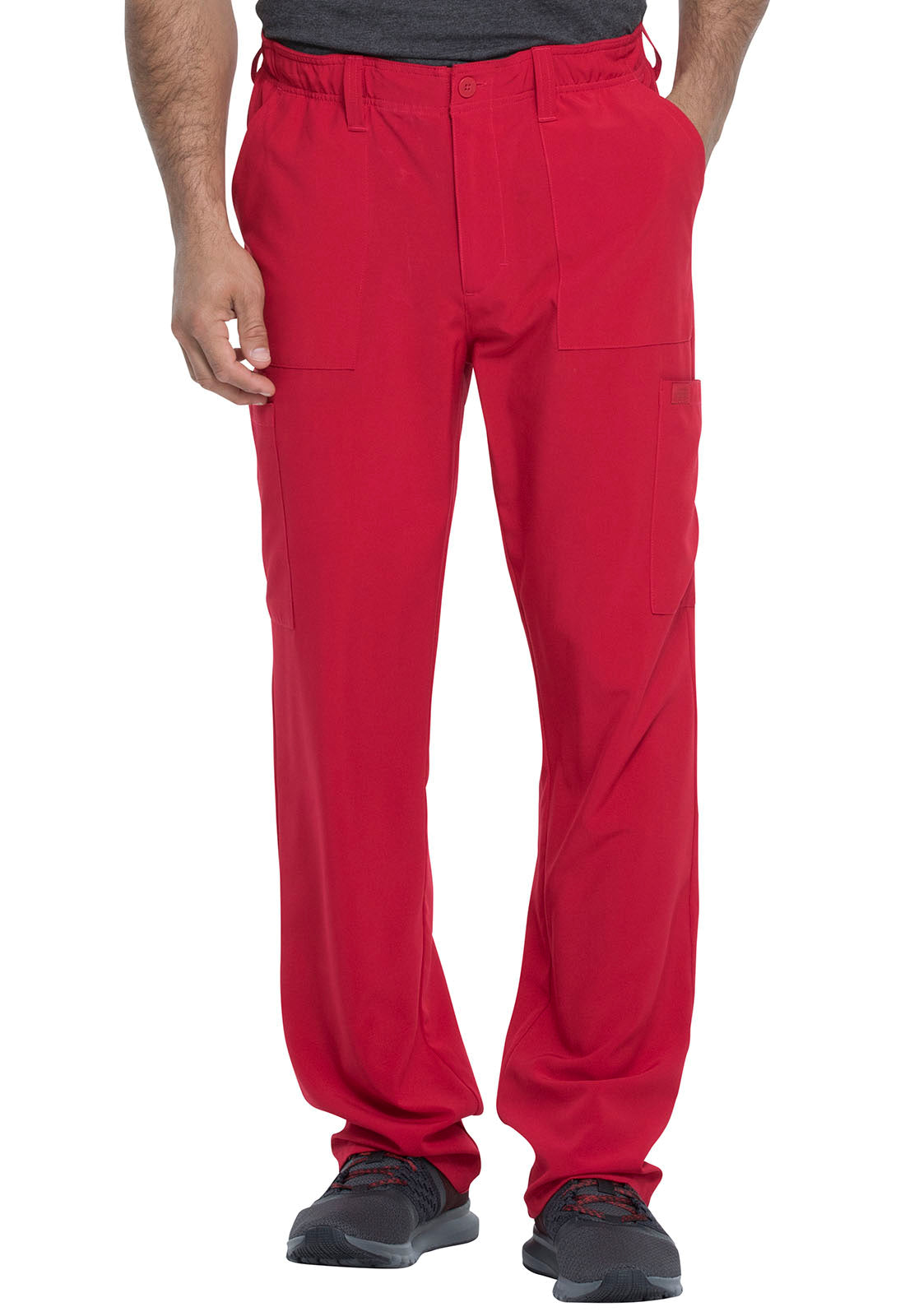 Men's 6-Pocket Natural Rise Drawstring Pant - DK015 - Red